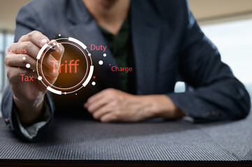 Businessman Presenting Trade Terms and Concepts in Modern Office