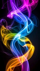 Abstract swirling smoke art