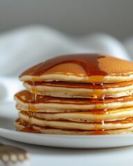 Pancake Stack with Maple Syrup