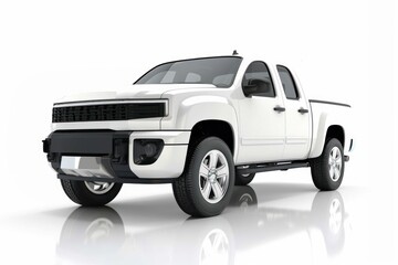 Sleek white modern pickup truck