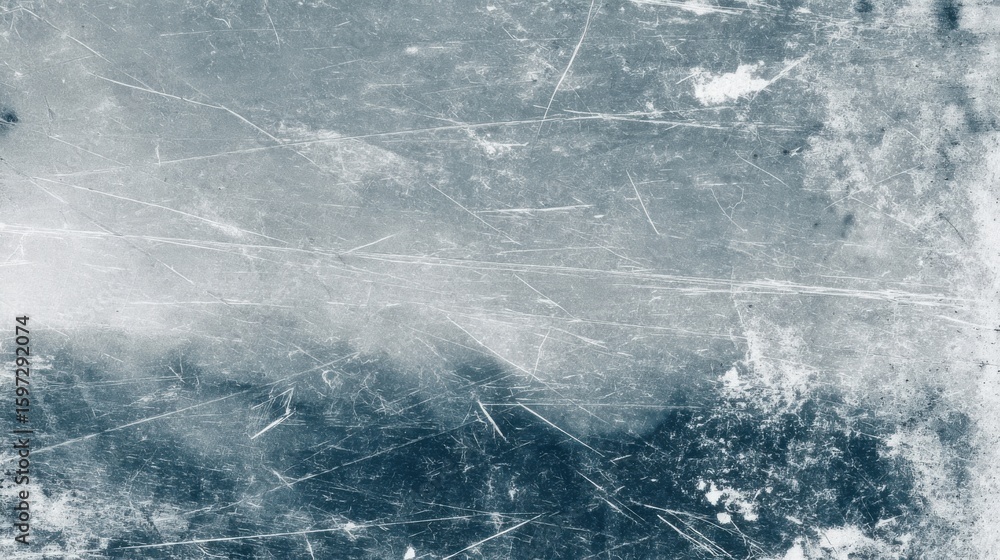 Poster an abstract background featuring a rich blend of blue and gray tones, marked by scratches and imperf