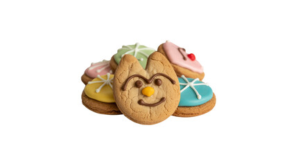 Delicious Assortment of Decorated Cookies with Smiley Face