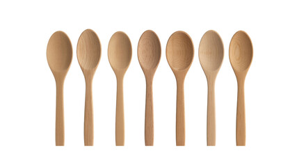Eight Wooden Spoons in a Row, Kitchen Utensils, Cooking Tools