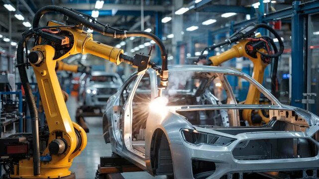 Automobile Manufacturing Automated Production Line【4K】