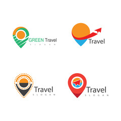 Location travel logo stylized symbol vector design