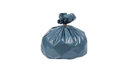 Tied Blue Garbage Bag, Studio Shot