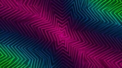 Psychedelic neon starburst illusion in vibrant hues - Powered by Adobe