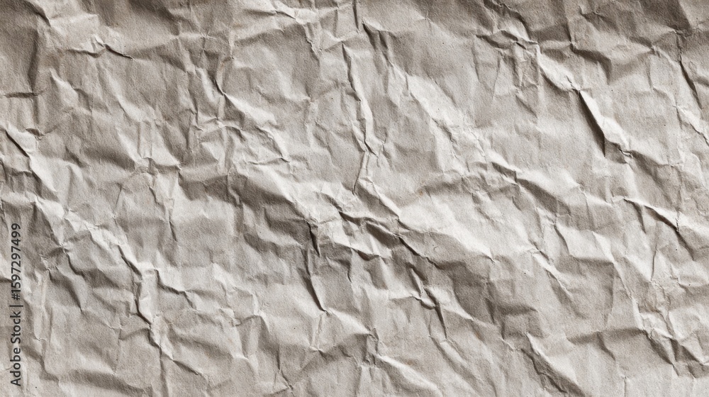 Poster a close-up view of wrinkled and crumpled paper showcases its intricate texture and variations, ideal