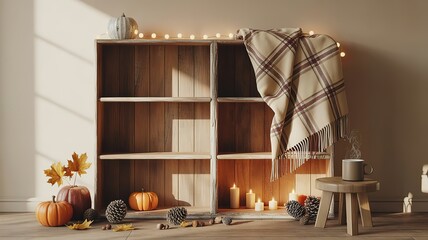 old wooden house with shelves