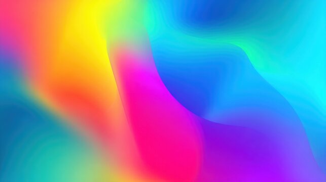 A vivid and colorful abstract design showcases a blend of bright hues, including blue, pink, and yellow. The artwork exudes a sense of energy and fluidity, captivating the viewer.