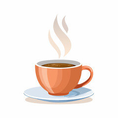 Coffee cup with smoke float up