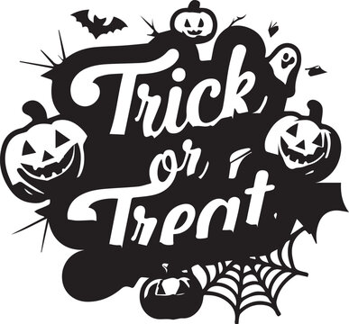 trick or trear , halloween style vector design