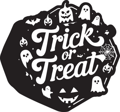 trick or trear , halloween style vector design