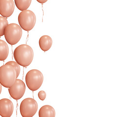 3D Peach Balloons