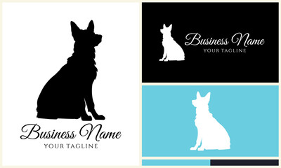 Dog Silhouette Logo Design. (4)