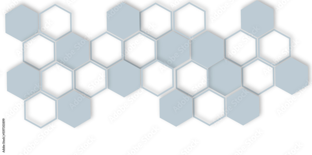 Poster abstract geometric technology out color line hexagon polygonal honeycomb luxury pattern vector backg