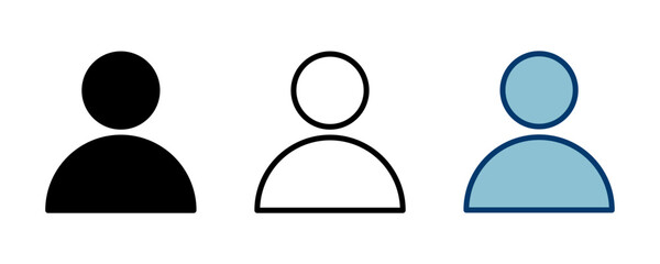 User Icon vector isolated on white background. person sign. people icon.