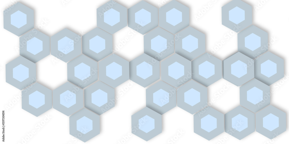 Poster abstract color flower hexagon flat for frame design element banner vector illustration .
