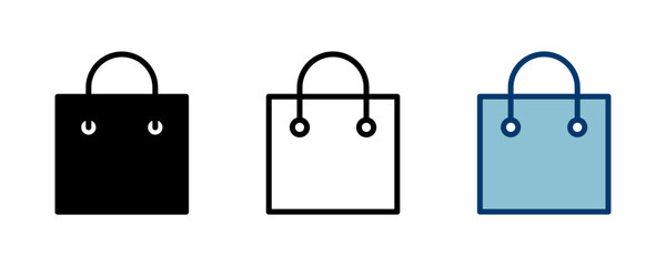Shopping bag icon vector isolated on white background. Shopping bag vector icon. Basket icon