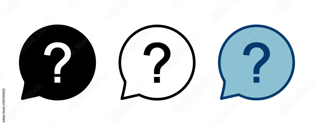 Poster question icon vector isolated on white background. question mark sign. help icon. faq