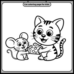 cat coloring book for kids