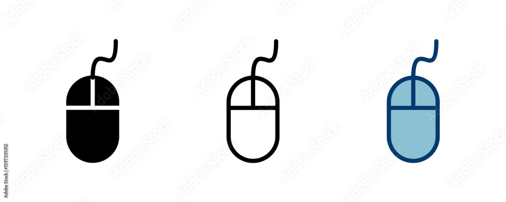 Poster computer mouse icon vector isolated on white background. computer mouse vector icon