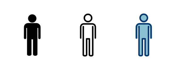 Man icon vector isolated on white background. male icon vector. human symbol