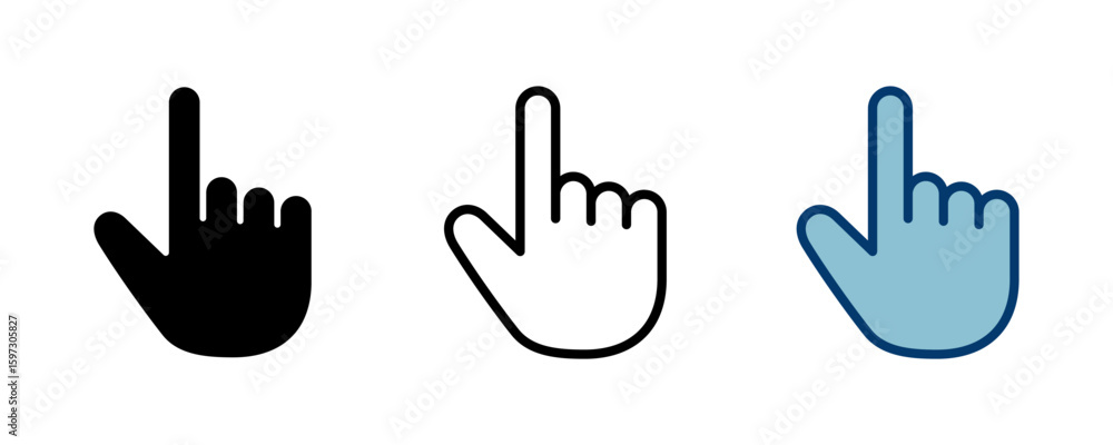 Poster hand click icon vector isolated on white background. pointer icon vector. hand cursor icon vector