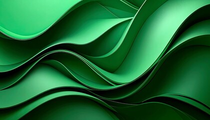 Abstract green wavy forms