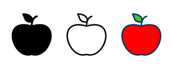 Apple icon vector isolated on white background. Apple vector icon.