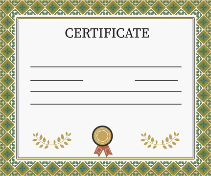 certificate of completion template  illustration icon, business gift achievement graduation stamp 
