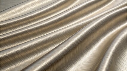 The flowing golden silk fabric creates a luxurious and elegant texture with its smooth, shimmering...