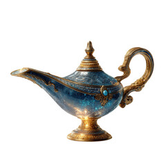 Fototapeta premium Magic lamp, blue, gold, ornate
