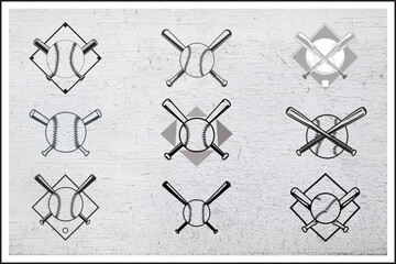 Monochrome Baseball Badge,
Diamond League Baseball Graphic,
Bat and Ball Legacy Logo,
Baseball Power Emblem