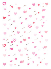 シンプルでかわいいハートの背景素材
