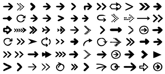 Arrow icons set. Vector illustration