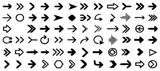 Arrow icons set. Vector illustration