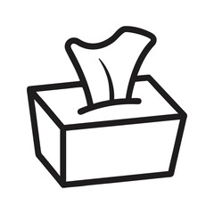 Obraz premium vector illustration of a box a tissue box bold black silhouette vector icon illustration on white background minimalist flat black
