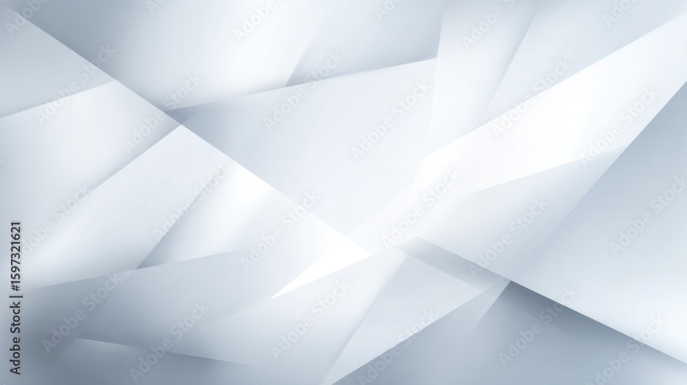 Poster Angular shapes and soft gradients blend harmoniously, evoking a sense of calm and modernity. The design emphasizes tranquility and simplicity through minimalistic elements.