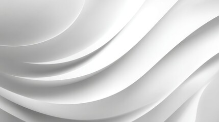 Obraz premium Soft, flowing lines in shades of white form a sophisticated backdrop, emphasizing a contemporary, minimalistic style that enhances any interior setting.