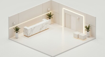 Modern clean reception area design