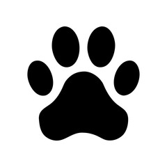 Dog paw print. Paw icon. Vector illustration.