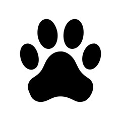 Dog paw print. Paw icon. Vector illustration.