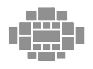 Collage template frames. Vector illustration
