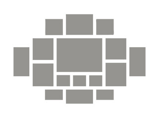 Collage template frames. Vector illustration