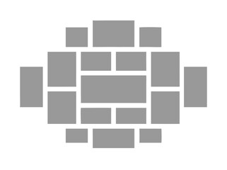 Collage template frames. Vector illustration