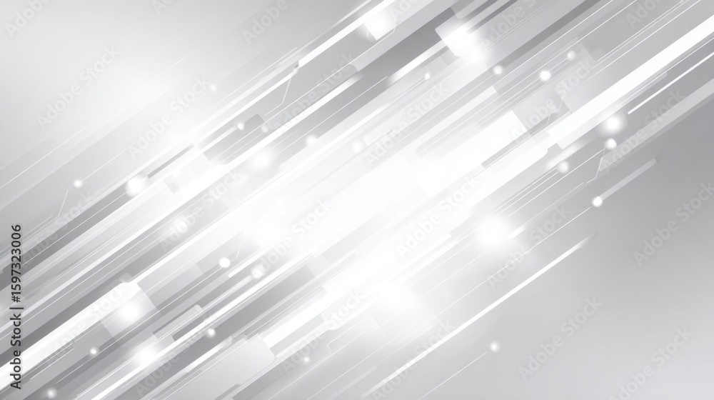 Poster dynamic lines collide in a bright, abstract composition characterized by light and movement. this mo