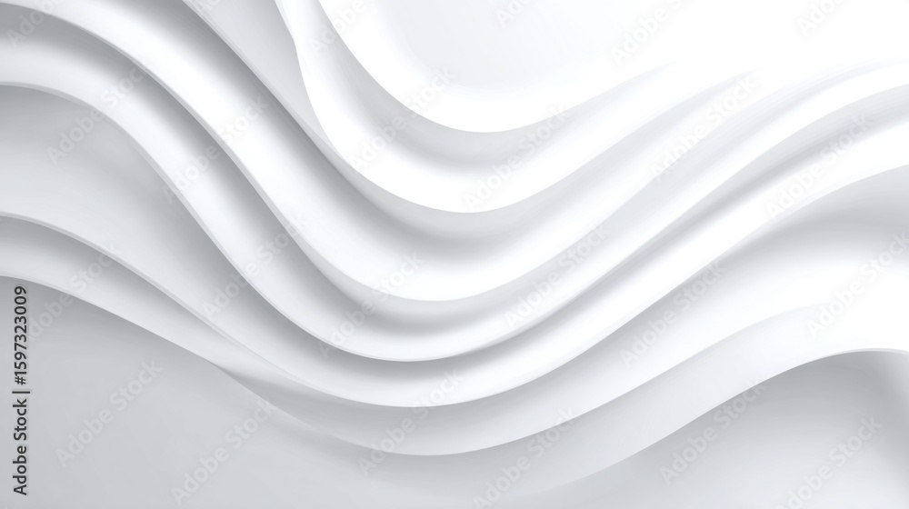 Aufkleber soft, undulating white patterns flow across a smooth surface, creating a peaceful and contemporary a