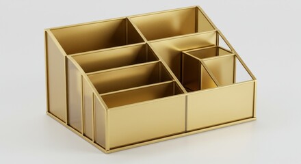 Modern gold organizer with compartments