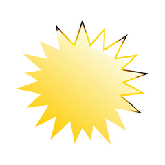 Starburst yellow speech bubble vector